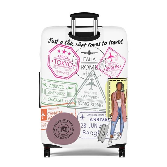Discover Just A Chic That Loves To Travel Luggage Cover