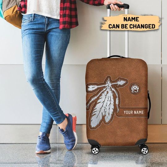 Discover Personalized Native Suitcase Protector Indian Luggage Cover Indigenous Suitcase Protector Native Tribal Suitcase Protector Travel Gift Ideas
