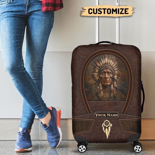 Discover Personalized Native Luggage Cover Indian Luggage Cover Indigenous Suitcase Protector Native Tribal Suitcase Protector Travel Gift Ideas