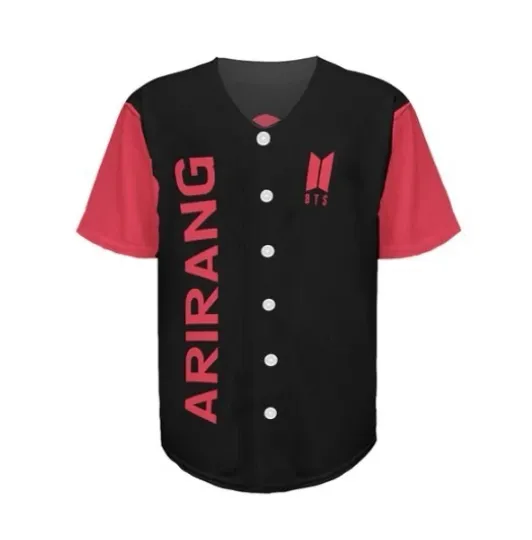 BTS ARIRANG WORLD TOUR Breathable Adult Baseball Jersey - Black
