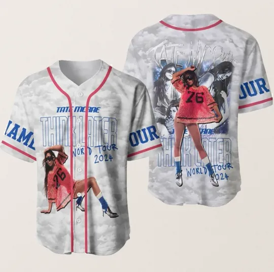 Discover Tate Mcrae World Tour Baseball Jersey Full Size Gift For Fan