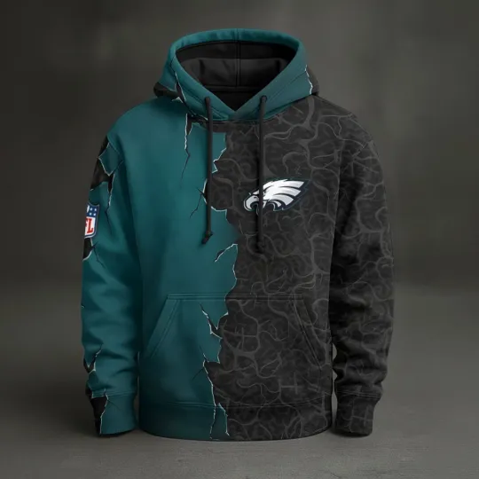 Discover Philadelphia Football Team Eagless Pullover Hoodie, Unisex Adult, Size S-5XL