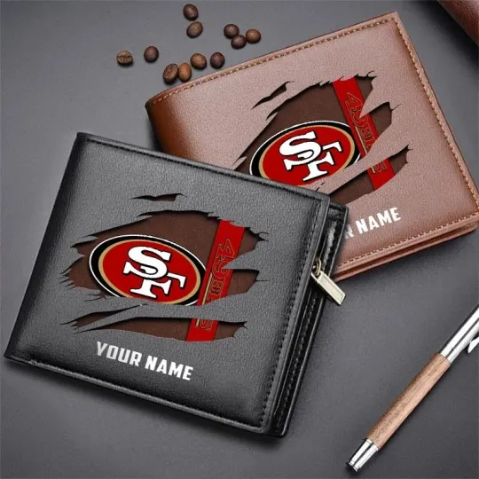 Discover Personalized San Francisco Football Team 49erss Leather Wallet, Gift For Men