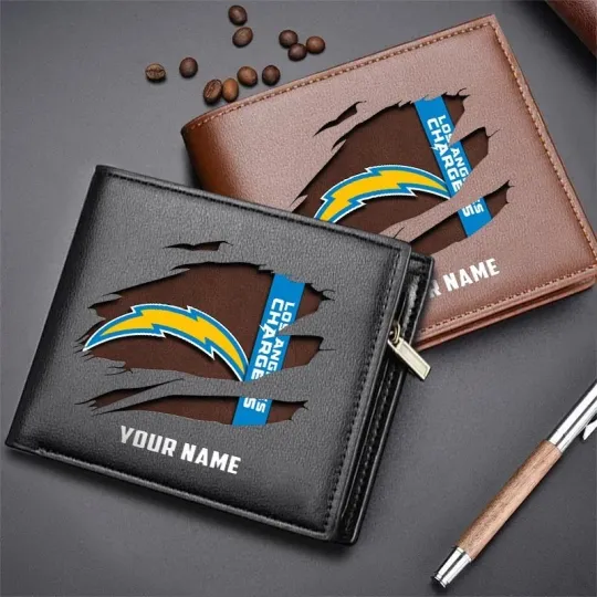 Discover Personalized Los Angeles Football Team Chargerss  Leather Wallet, Gift For Men