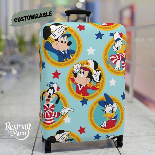 Discover Cruise Luggage Cover  Nautical Sail Ship Suitcase Protector