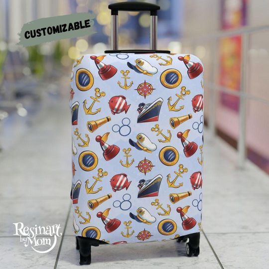 Discover Sail Ship Cruise Luggage Cover  Washable Suitcase Protector