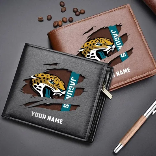 Discover Personalized Jacksonville Football Team Jaguarss Leather Wallet, Gift For Men