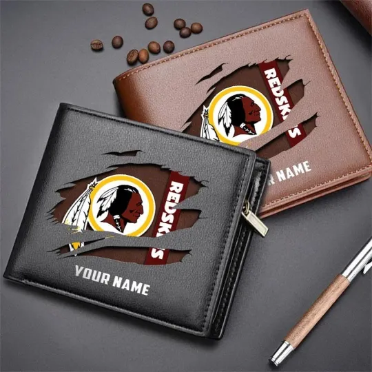 Discover Personalized Washington Football Team Redskinss Leather Wallet, Gift For Men