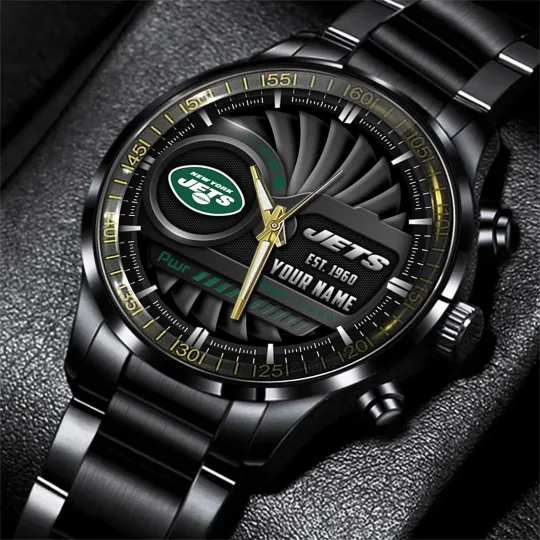 Discover New York Football Team Giantss Black Stainless Steel Watch, Gift For Fans