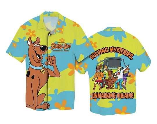 Discover The Mystery Machine Hawaiian Aloha Hawaiian Shirt Summer Shirt, Mystery Machine 3D Aloha Shirt, Gift for Friend, Vintage Button Shirt