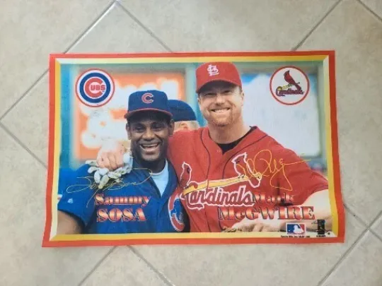 Sammy Sosa/ Mark McGwire Door Mat - Chicago Cubs/ St. Louis Cardinals (1999)