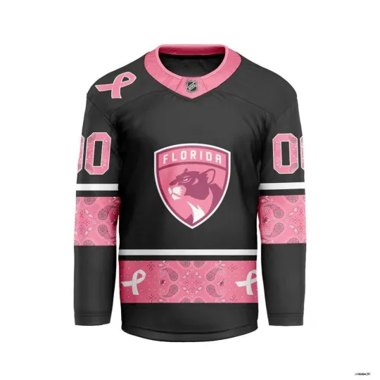Discover Personalized Florida Panthers Hockey Shirt Fight Breast Cancer S-5XL