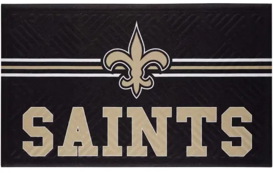Discover New Orleans Saints football 16" x 28" Embossed Door Mat-AB0C6R2BPXB2