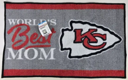 Kansas City Chiefs Worlds best Mom 30x19 Rubber Welcome Door Mat