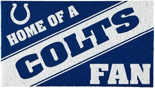 Indianapolis Colts football 16" x 30" Home of a Fan Door Mat-AB0876DZS8N6