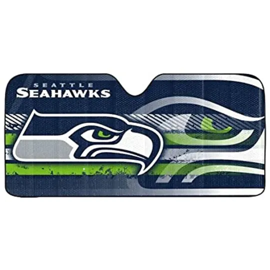 Discover Seattle Seahawks Football Front Window Sun Shade