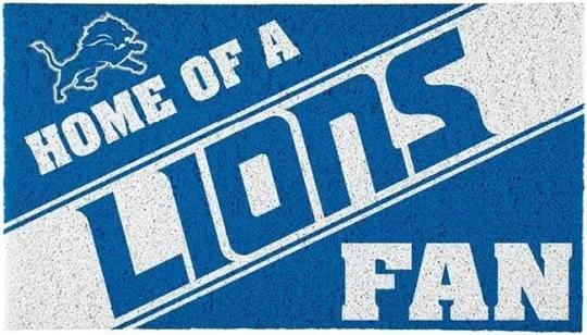 Detroit Lions football 16" x 30" Home of a Fan Door Mat-AB0876CSDR16