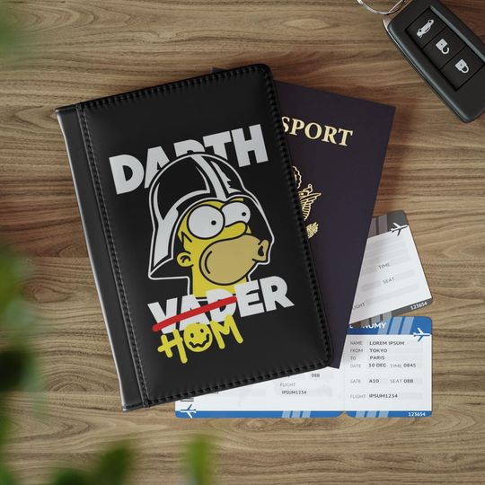 Discover Homer as Darth Vader Passport Cover