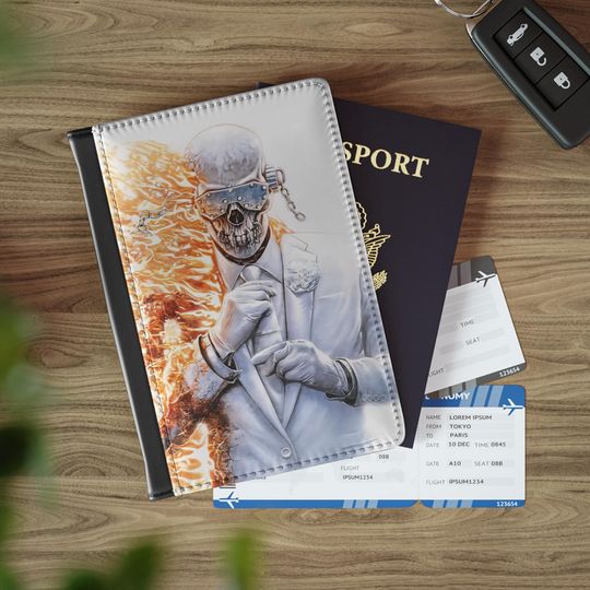 Discover Skull Gentleman Passport Cover