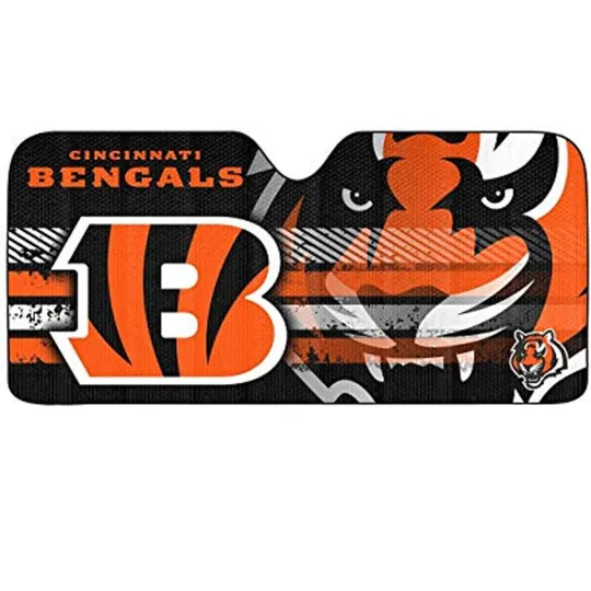 Discover Football Cincinnati Bengals Front Window Sun Shade