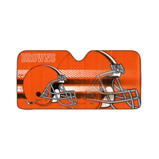 Discover New Football Cleveland Browns Front Window Folding Sun Shade 58" x 27"