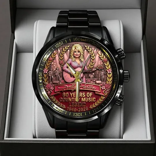 Discover Dolly Parton 80th Anniversary Black Stainless Steel Watch