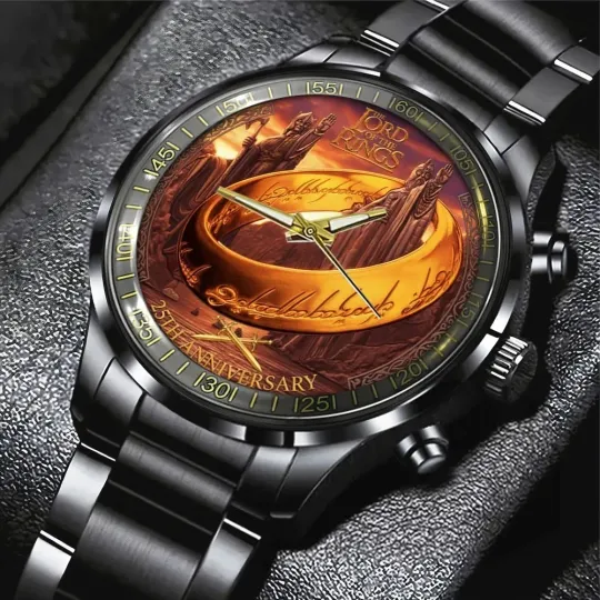 Discover The Lord of the Ringss 25th Anniversary Black Stainless Steel Watch