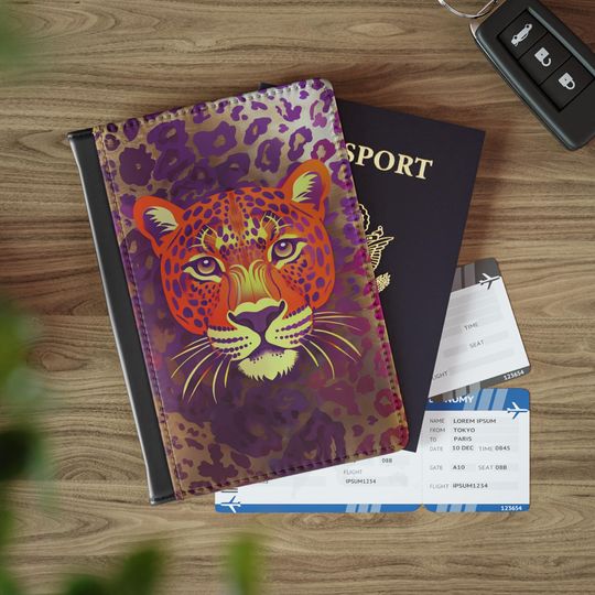Discover Leopard Print Passport Cover