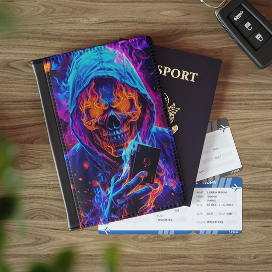 Discover Eerie Skull Passport Cover