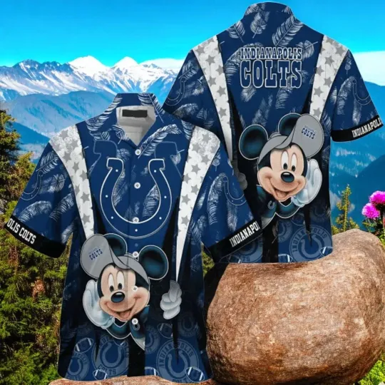 Discover Indianapolis Football Mickey Mouse Hawaiian Shirt