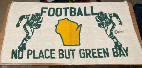 Circa 1960s Green Bay Packers Area Rug/Doormat