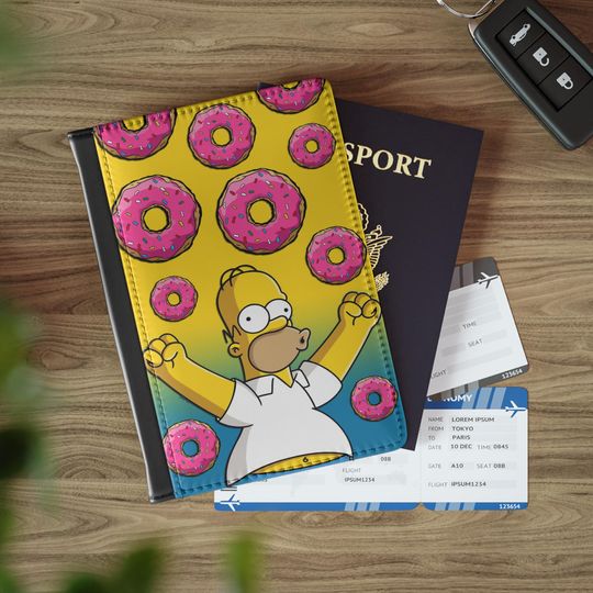 Discover Fun Homer Simpson Passport Cover