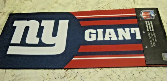 Discover NEW YORK GIANTS  SASSAFRAS INSERT OR STEP MAT EASY CLEAN NO SKID 10x22” football