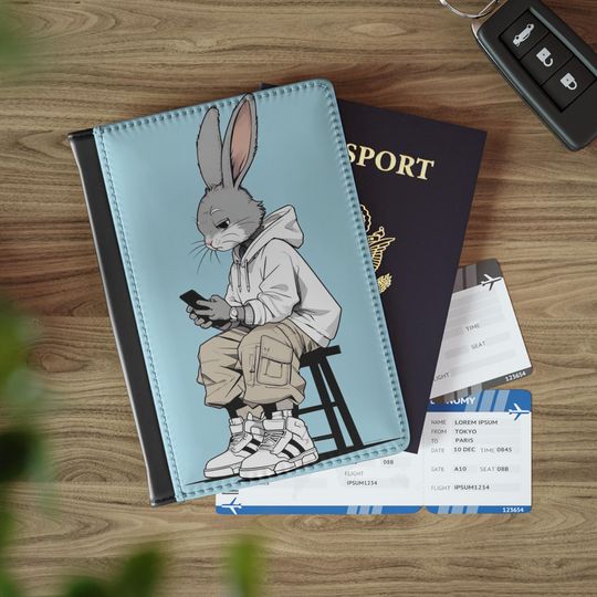 Discover Cool Bunny Passport Cover