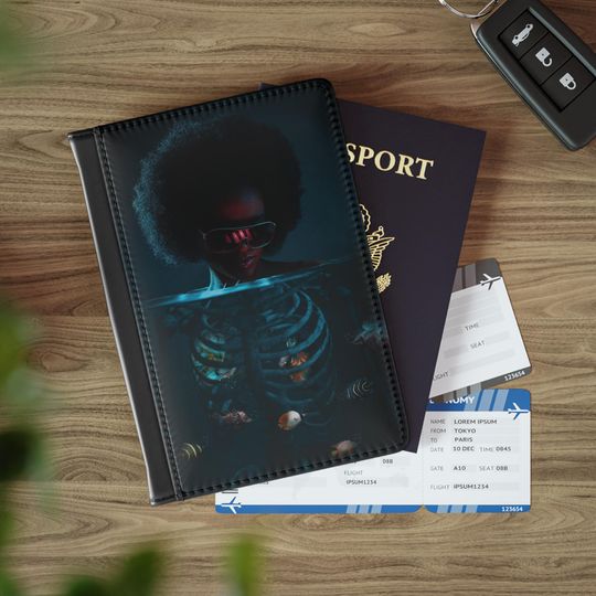 Discover Woman Skeleton Passport Cover