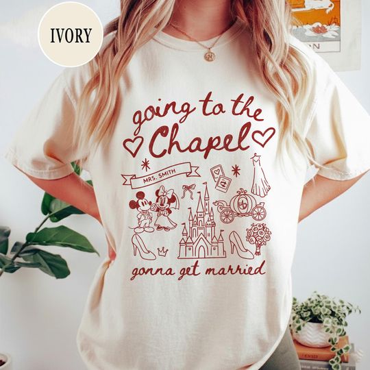 Discover Personalized Disney Bachelorette Shirt, Going to the Chapel Gonna Get Married Shirt, Minnie Mickey Bridal Shirt, Magic Kingdom Wedding Tee