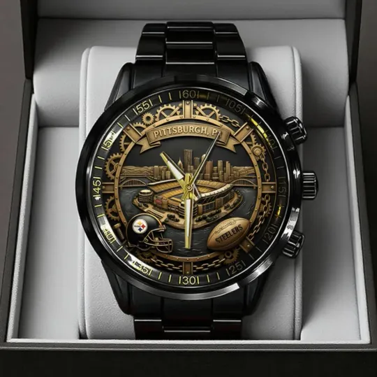 Discover Steeler 93Rd Anniversary Black Stainless Steel Watch
