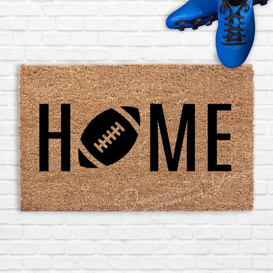 Discover football Football Doormat Personalized Outdoor Welcome Mat Entryway Decor Gift for Fans