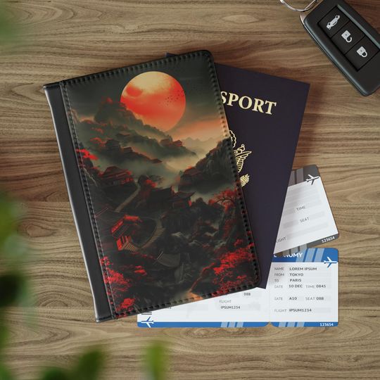 Discover Red Sun Passport Cover