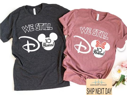Discover Custom Disney Anniversary Shirts, Mickey Minnie We Still Do T-shirt, Couple Trip Tee, Celebrating Sweatshirt, Disneyland Honeymoon Shirt