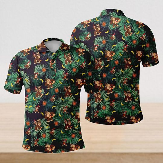 Discover Monkey Kong Polo Shirt, Super Mario Mens Polo Shirt, Video Game Shirt, Gaming Shirt, Movie Shirt, Golf Shirt, Mario Fan Gifts