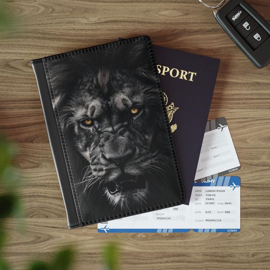 Discover Fierce Lion Passport Cover