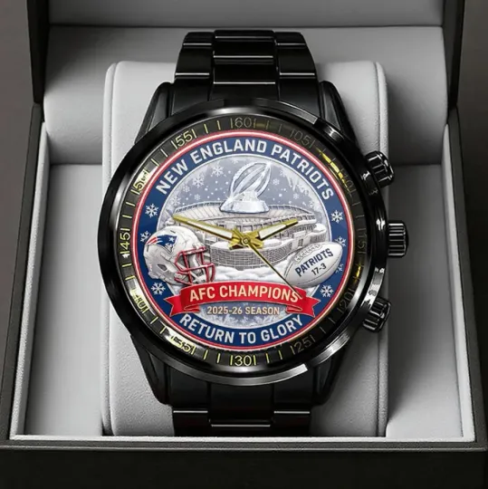 Discover New England 1Patriot 2025 Champions Stainless Steel Watch