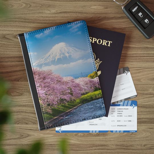 Discover Cherry Blossoms Passport Cover