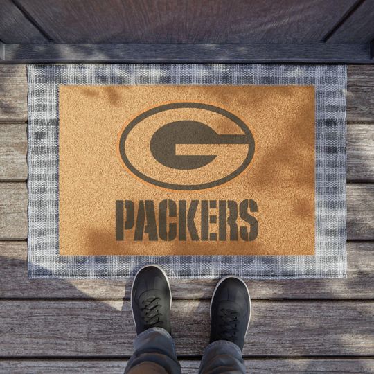 Green Bay Packers Coir Doormat: football Sports Fan Welcome Mat