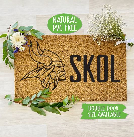 Discover Skol Vikings Doormat Football Welcome Mat Funny Door Mat Funny Farmhouse Outdoor Rug Custom Doormat, Housewarming Gift CC458