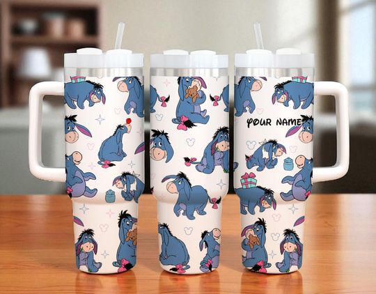 Discover Personalized Eeyore Disney 40oz Tumbler Cup Winnie the Pooh Drinkware Cute Eeyore Gift Cup