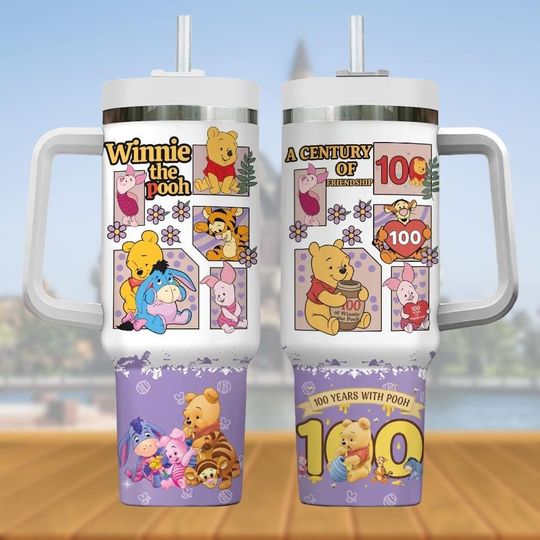Discover Winnie The Pooh Tumbler 40oz, Hundred Acre Wood Tumbler Cup, Disney Pooh Travel Cup, Friendship Gift, Pooh And Friends Fan Gift