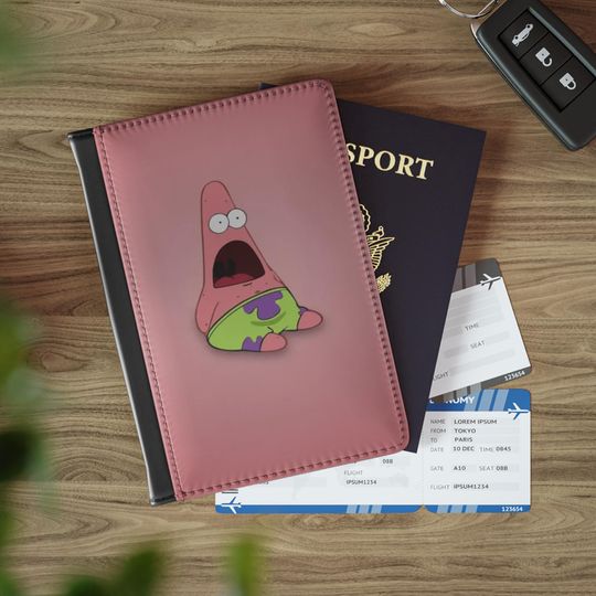 Funny Patrick Star Passport Cover