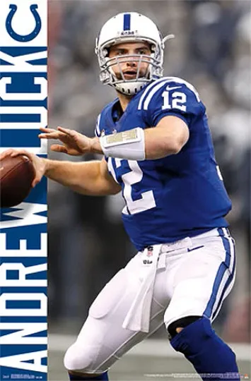 Discover Andrew Luck Cannon Indianapolis Colts QB Action Poster Vertical Wall Art